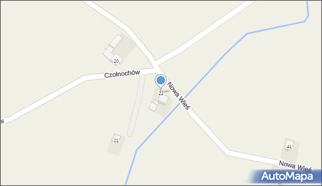 Czołnochów, Czołnochów, 22, mapa Czołnochów