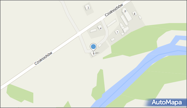 Czołnochów, Czołnochów, 5, mapa Czołnochów