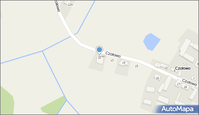Czołowo, Czołowo, 12, mapa Czołowo