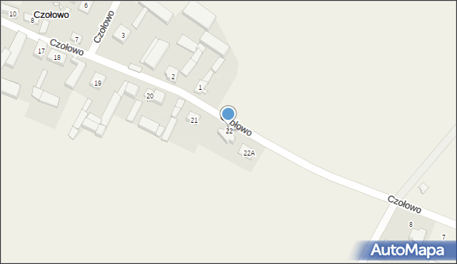 Czołowo, Czołowo, 22, mapa Czołowo