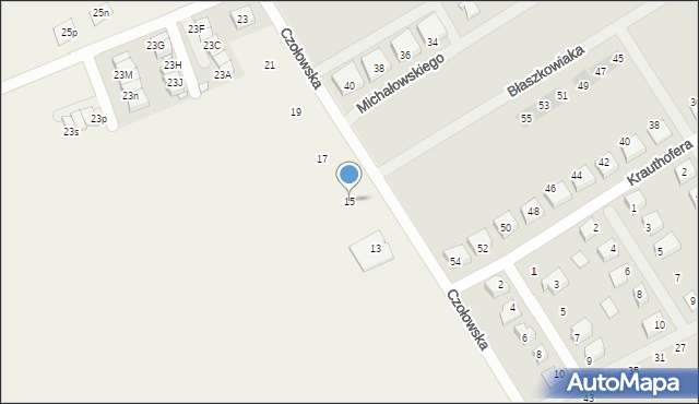 Czołowo, Czołowska, 15, mapa Czołowo