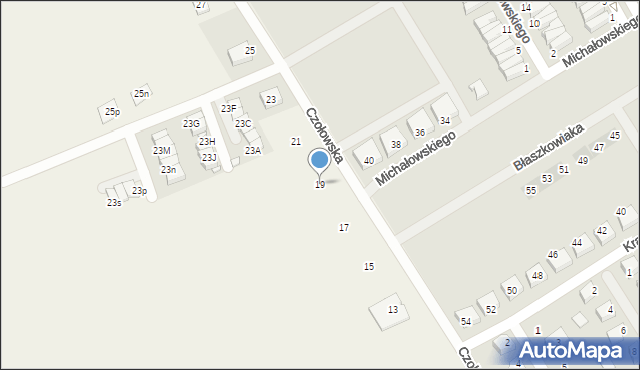 Czołowo, Czołowska, 19, mapa Czołowo