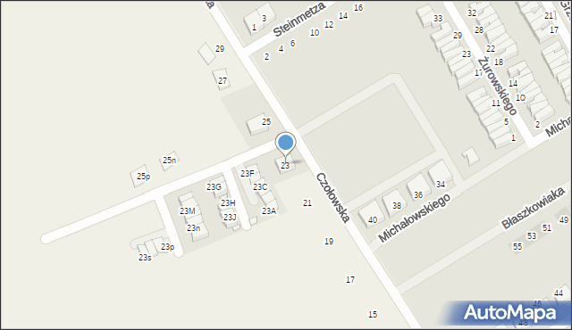 Czołowo, Czołowska, 23, mapa Czołowo