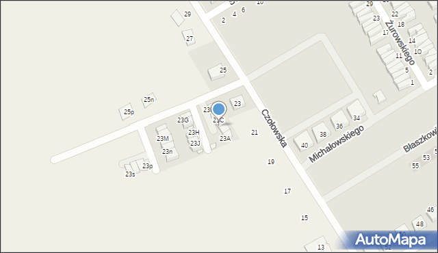 Czołowo, Czołowska, 23D, mapa Czołowo