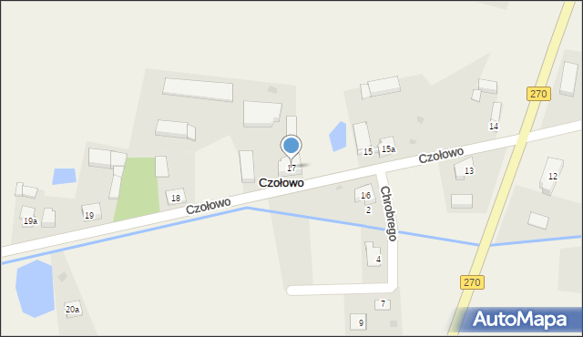 Czołowo, Czołowo, 17, mapa Czołowo