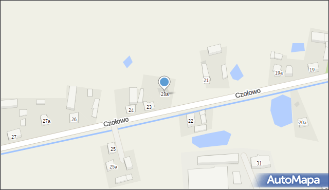 Czołowo, Czołowo, 23a, mapa Czołowo