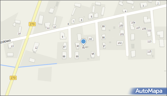 Czołowo, Czołowo, 91, mapa Czołowo