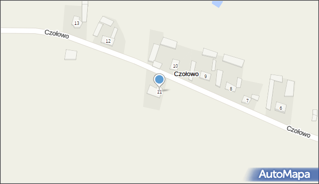 Czołowo, Czołowo, 11, mapa Czołowo
