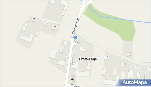 Czosaki-Dąb, Czosaki-Dąb, 11, mapa Czosaki-Dąb