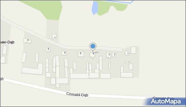 Czosaki-Dąb, Czosaki-Dąb, 4, mapa Czosaki-Dąb