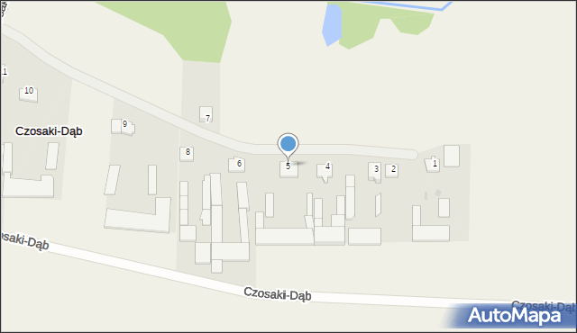 Czosaki-Dąb, Czosaki-Dąb, 5, mapa Czosaki-Dąb