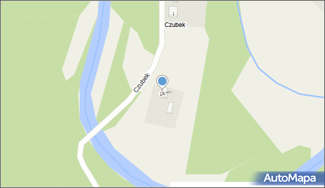 Czubek, Czubek, 1A, mapa Czubek