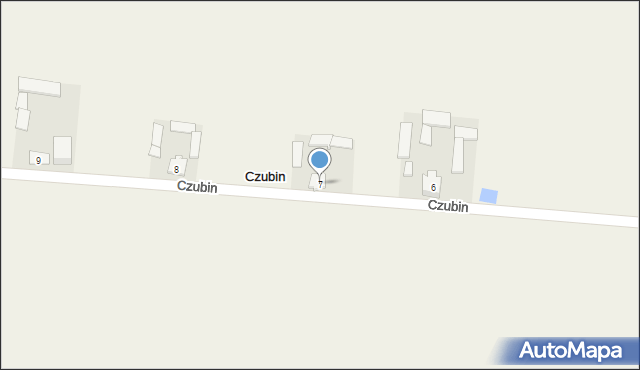 Czubin, Czubin, 7, mapa Czubin