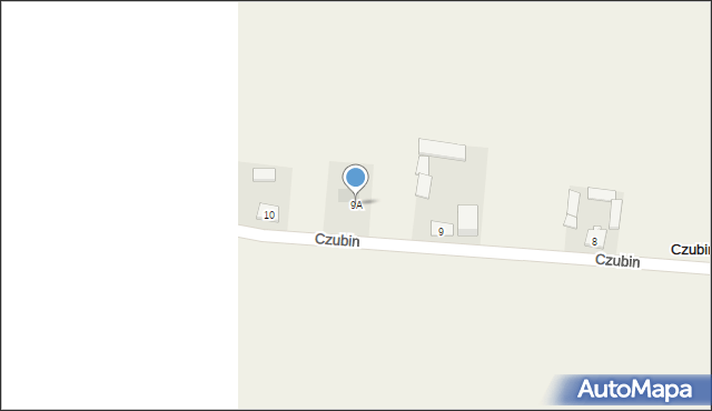 Czubin, Czubin, 9A, mapa Czubin