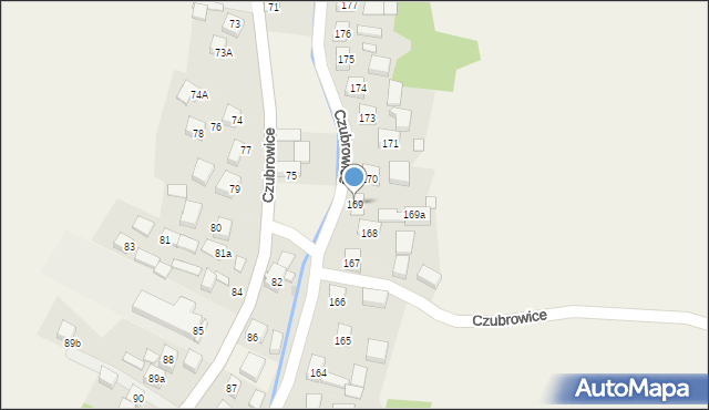 Czubrowice, Czubrowice, 169, mapa Czubrowice