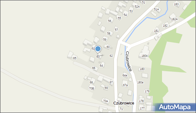 Czubrowice, Czubrowice, 63, mapa Czubrowice