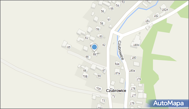 Czubrowice, Czubrowice, 64, mapa Czubrowice
