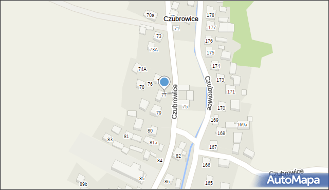 Czubrowice, Czubrowice, 77, mapa Czubrowice