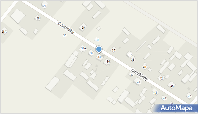 Czuchleby, Czuchleby, 33, mapa Czuchleby