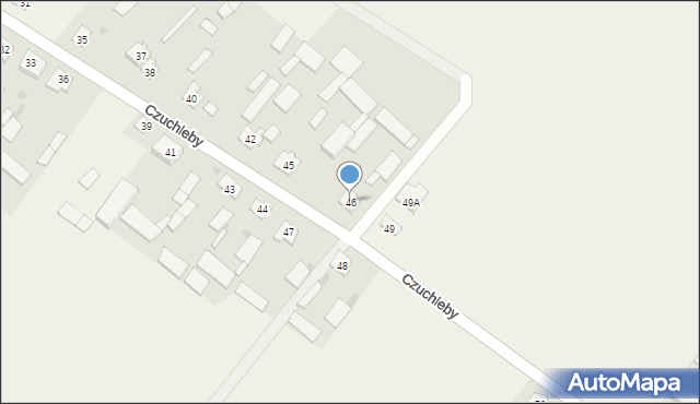 Czuchleby, Czuchleby, 46, mapa Czuchleby