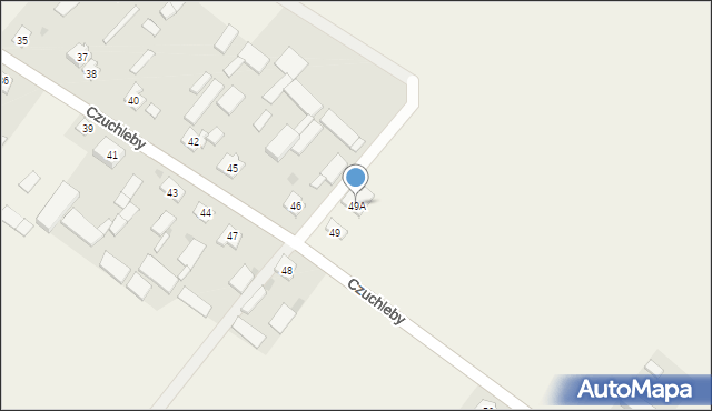 Czuchleby, Czuchleby, 49A, mapa Czuchleby