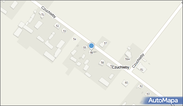 Czuchleby, Czuchleby, 56, mapa Czuchleby