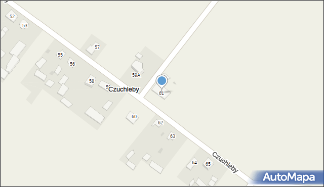 Czuchleby, Czuchleby, 61, mapa Czuchleby