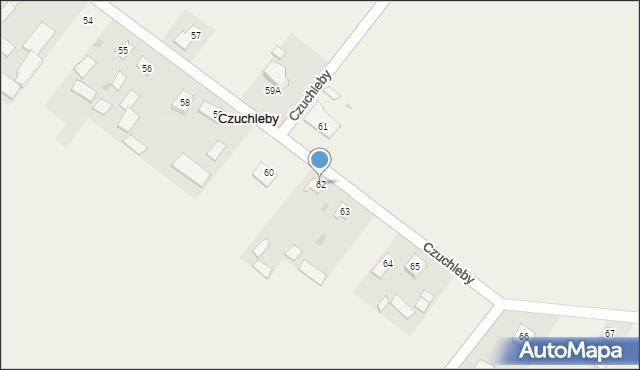 Czuchleby, Czuchleby, 62, mapa Czuchleby