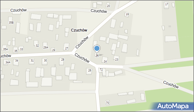 Czuchów, Czuchów, 25, mapa Czuchów