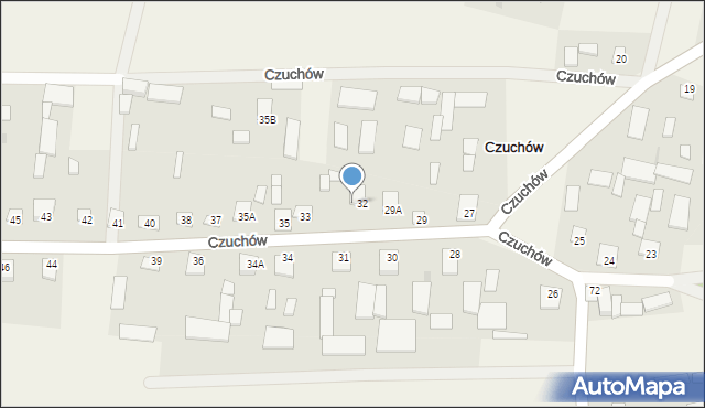 Czuchów, Czuchów, 32A, mapa Czuchów