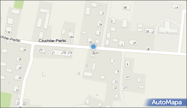 Czuchów-Pieńki, Czuchów-Pieńki, 15, mapa Czuchów-Pieńki