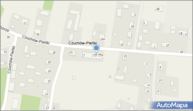 Czuchów-Pieńki, Czuchów-Pieńki, 17C, mapa Czuchów-Pieńki