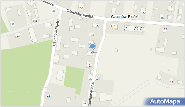 Czuchów-Pieńki, Czuchów-Pieńki, 20, mapa Czuchów-Pieńki