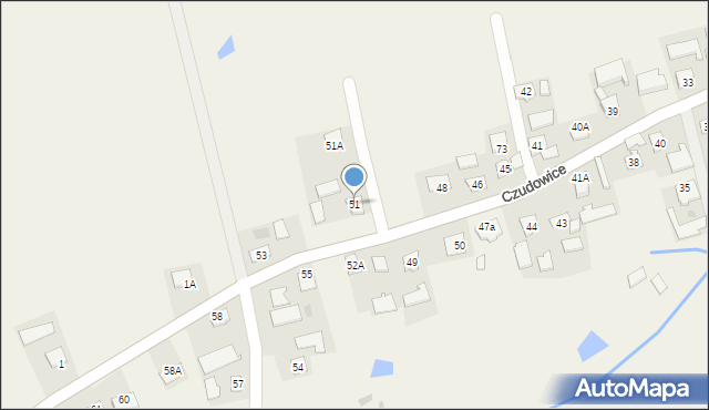 Czudowice, Czudowice, 51, mapa Czudowice