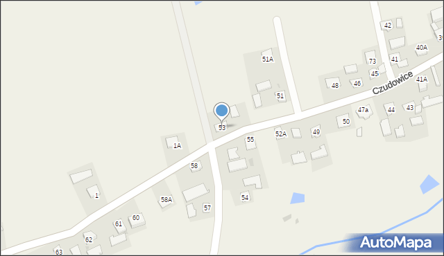 Czudowice, Czudowice, 53, mapa Czudowice