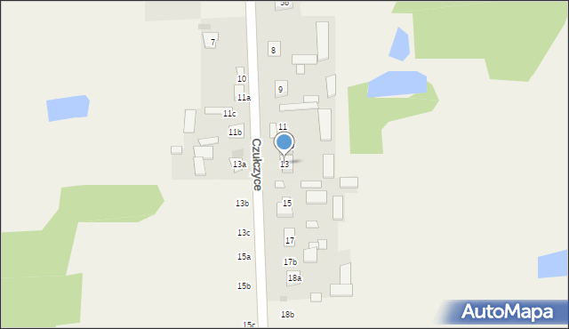 Czułczyce, Czułczyce, 13, mapa Czułczyce