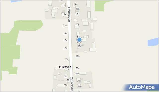 Czułczyce, Czułczyce, 18a, mapa Czułczyce