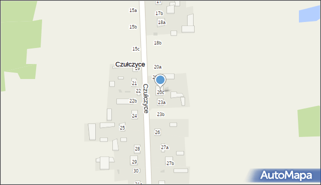 Czułczyce, Czułczyce, 20c, mapa Czułczyce