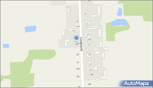 Czułczyce, Czułczyce, 13a, mapa Czułczyce