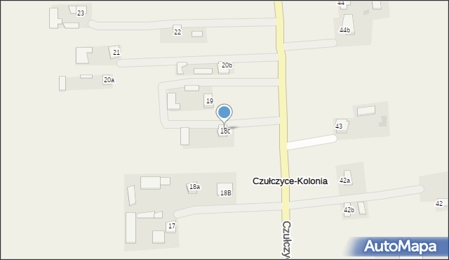 Czułczyce-Kolonia, Czułczyce-Kolonia, 18c, mapa Czułczyce-Kolonia
