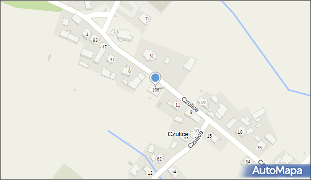 Czulice, Czulice, 106, mapa Czulice