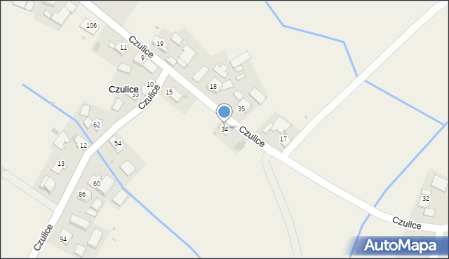 Czulice, Czulice, 34, mapa Czulice