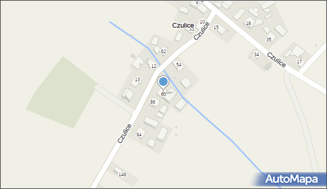 Czulice, Czulice, 60, mapa Czulice