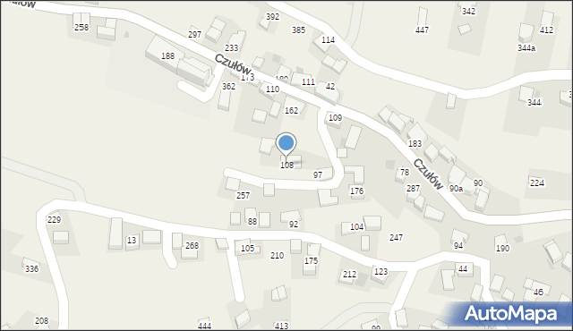 Czułów, Czułów, 108, mapa Czułów