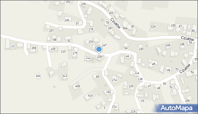 Czułów, Czułów, 123, mapa Czułów