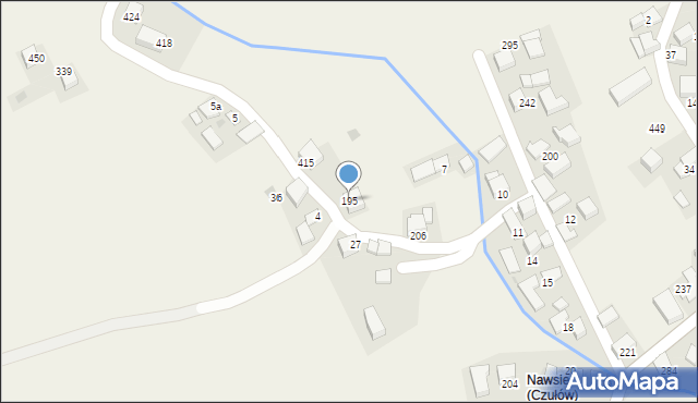 Czułów, Czułów, 195, mapa Czułów