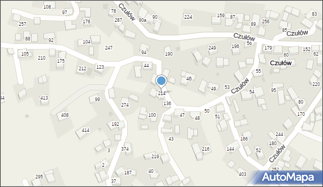 Czułów, Czułów, 214, mapa Czułów