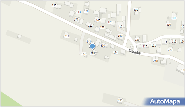 Czułów, Czułów, 299, mapa Czułów