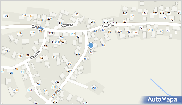 Czułów, Czułów, 64, mapa Czułów
