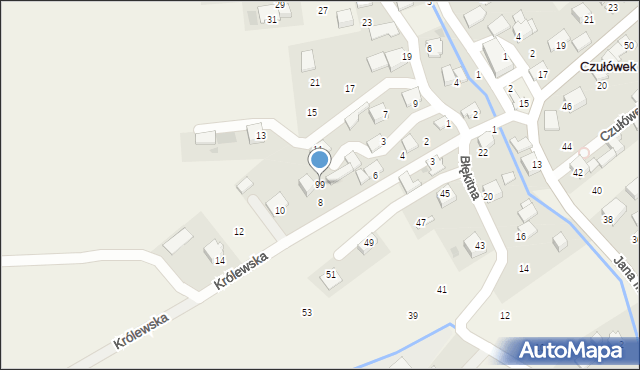 Czułówek, Czułówek, 99, mapa Czułówek
